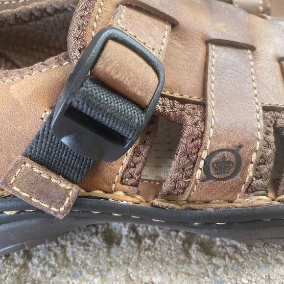 VINTAGE BORN GILA STYLE WOMEN'S SIZE 6 BROWN LEATHER STRAP COMFORT SANDALS - Picture 11 of 15